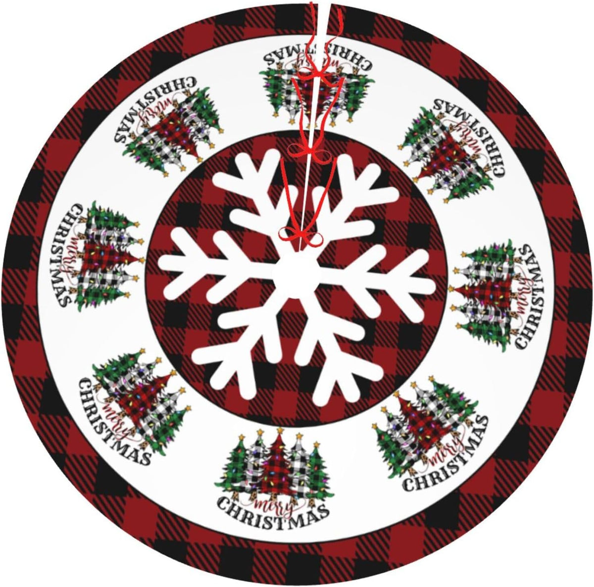 Wicca Moon Phase Witchy Star Magic Mushroom 36 Inch Christmas Tree Skirt Carpet Mat Funny Party Soft Cover Mat Decor Supplies for Xmas Halloween Decorations Occasion Farmhouse