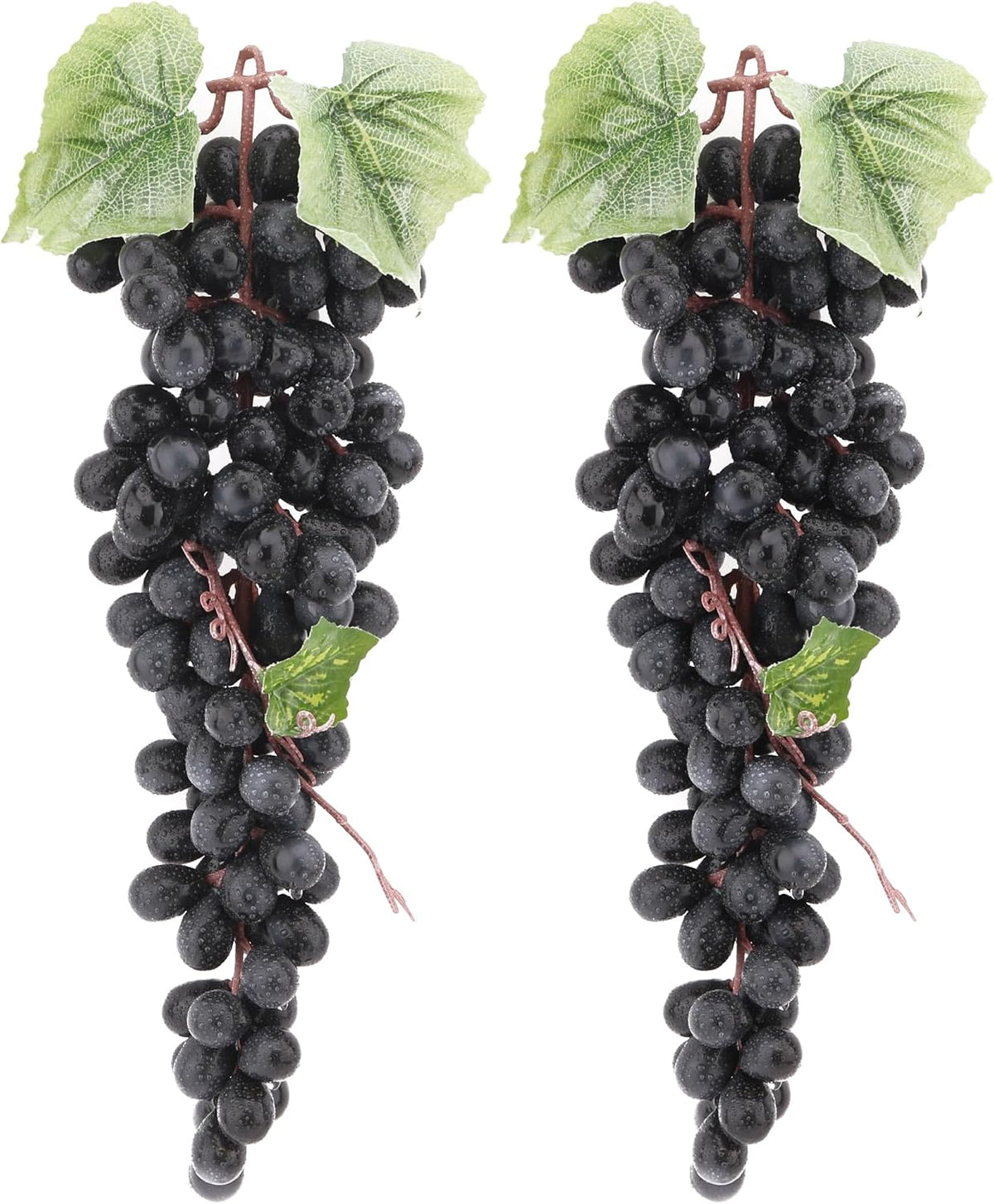 2PCS Red Rubber Grape Simulation Fruit Party Bar Cabinet Decoration Home Garden Wedding Decoration Fruit Photography Props Teaching Props Enlightenment (60 Grains)