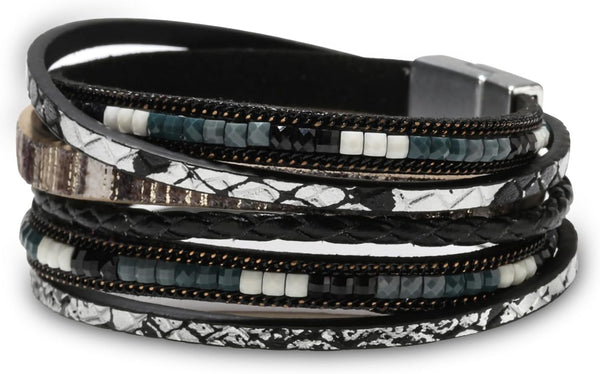 Fesciory Leather Wrap Bracelets for Women, Boho Western Layered Jewelry