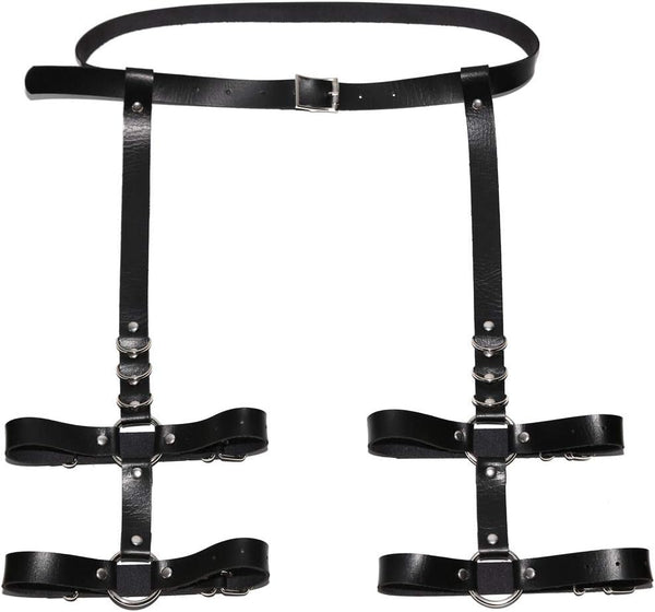 Outman Adjustable 2 Rows Leg Harness Garter Belt Punk Thigh Ring Garter