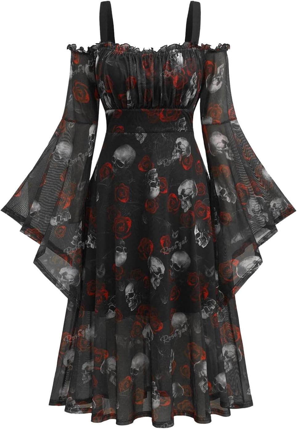 Rosegal Plus Size Women Renaissance Witch Costumes Dress