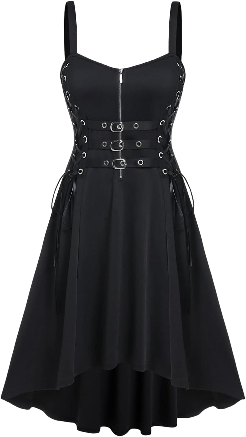 ROSE GAL Womens Plus Size Dresses Sleeveless Wrap Gothic Vintage 50S Spaghtti Strap Party Maxi Dress