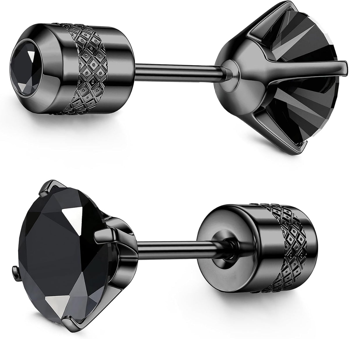 Subiceto 1 Pair Titanium Stud Earrings for Women Men Hypoallergenic