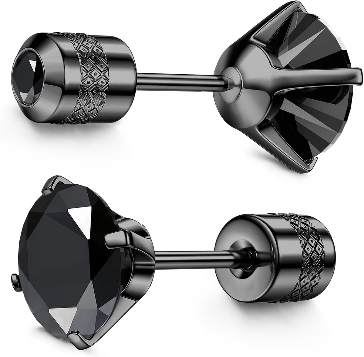 Subiceto 1 Pair Titanium Stud Earrings for Women Men Hypoallergenic