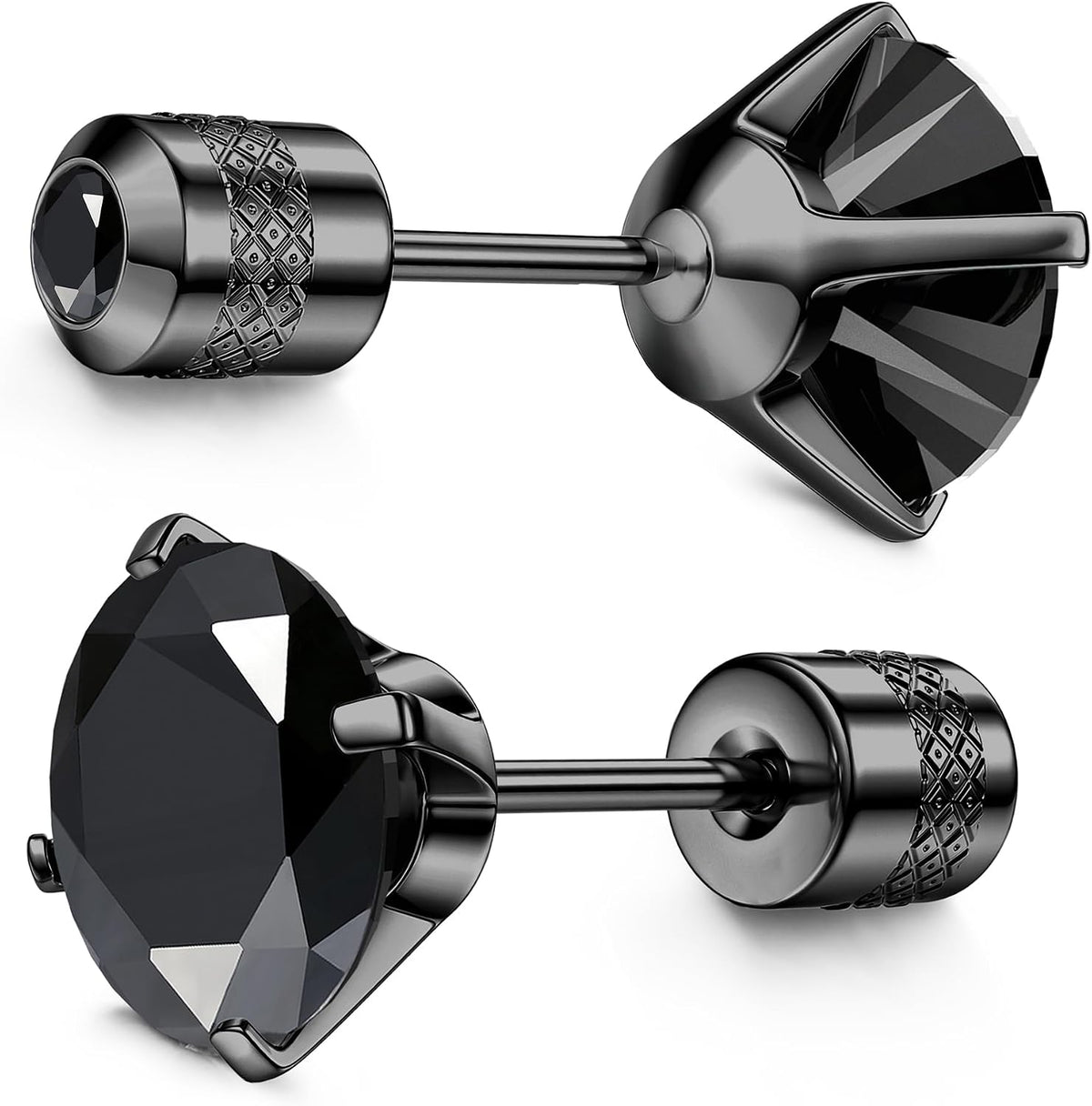 Subiceto 1 Pair Titanium Stud Earrings for Women Men Hypoallergenic