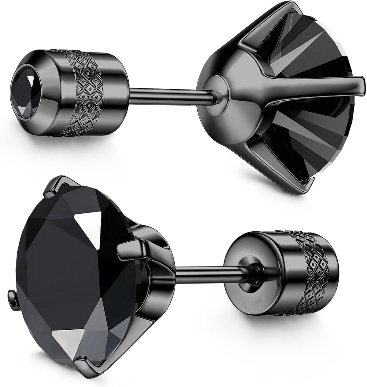 Subiceto 1 Pair Titanium Stud Earrings for Women Men Hypoallergenic