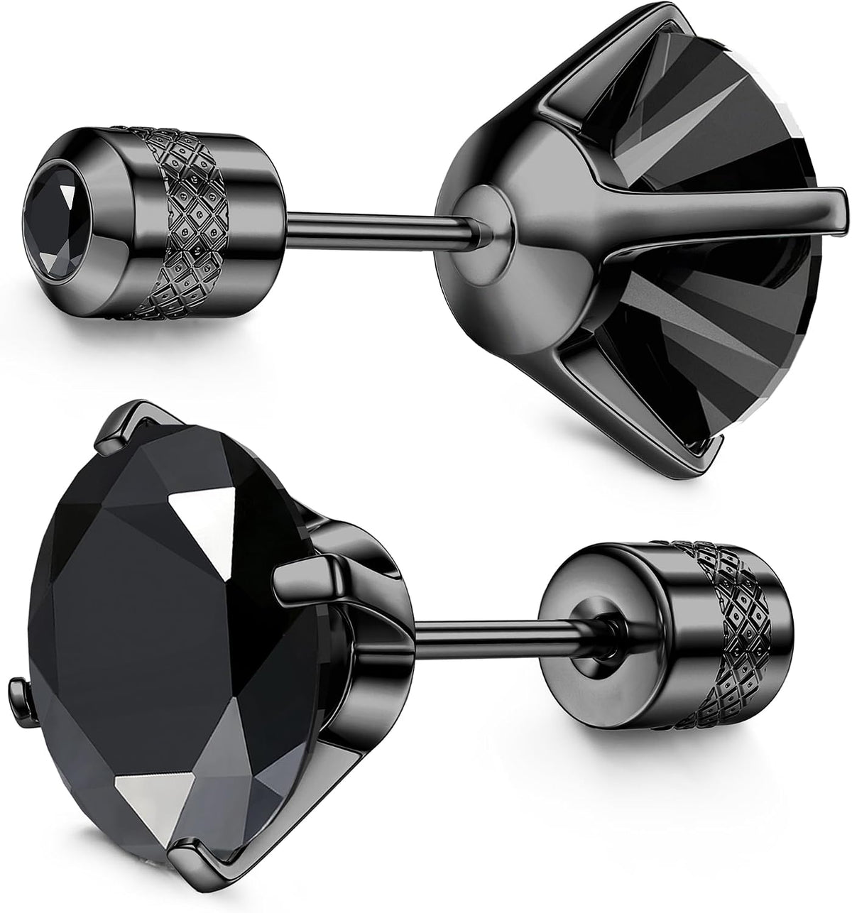 Subiceto 1 Pair Titanium Stud Earrings for Women Men Hypoallergenic