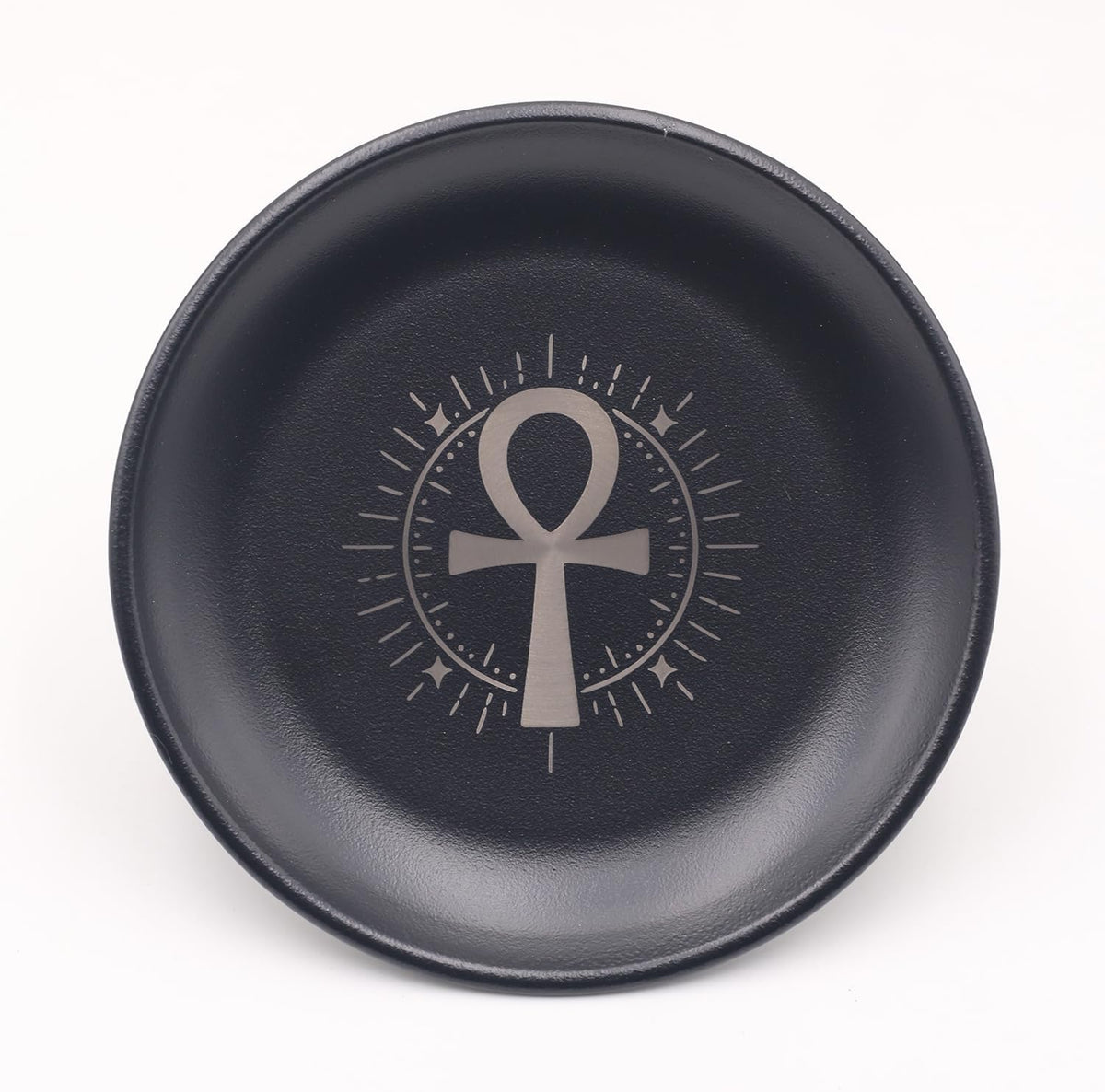 Offering Bowl Prayer Ritual Plate Great for Wicca, Altar use, Ritual use, Incense Burner, smudging Bowl, Decoration (Golden Triple Moon)