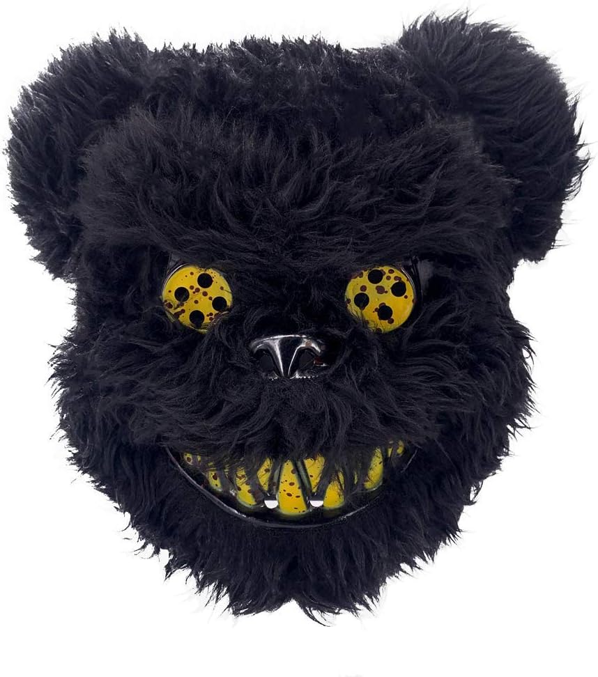 BESSEEK Halloween Scary Mask Bear Rabbit Bunny Mask, Bloody Plush Animal Head Mask, Cosplay Costume Props Halloween Party