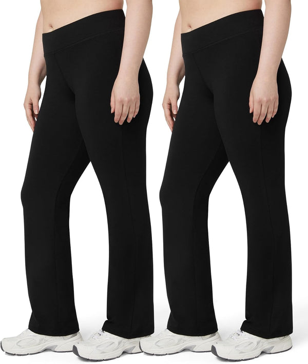 No Nonsense Lounge Yoga Pants For Women, Flared Cotton Leggings