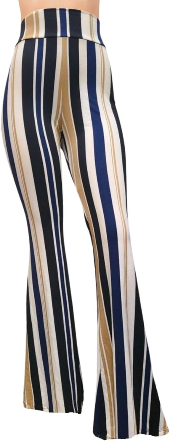 Women's High Waist Wide Leg Long Palazzo Bell Bottom