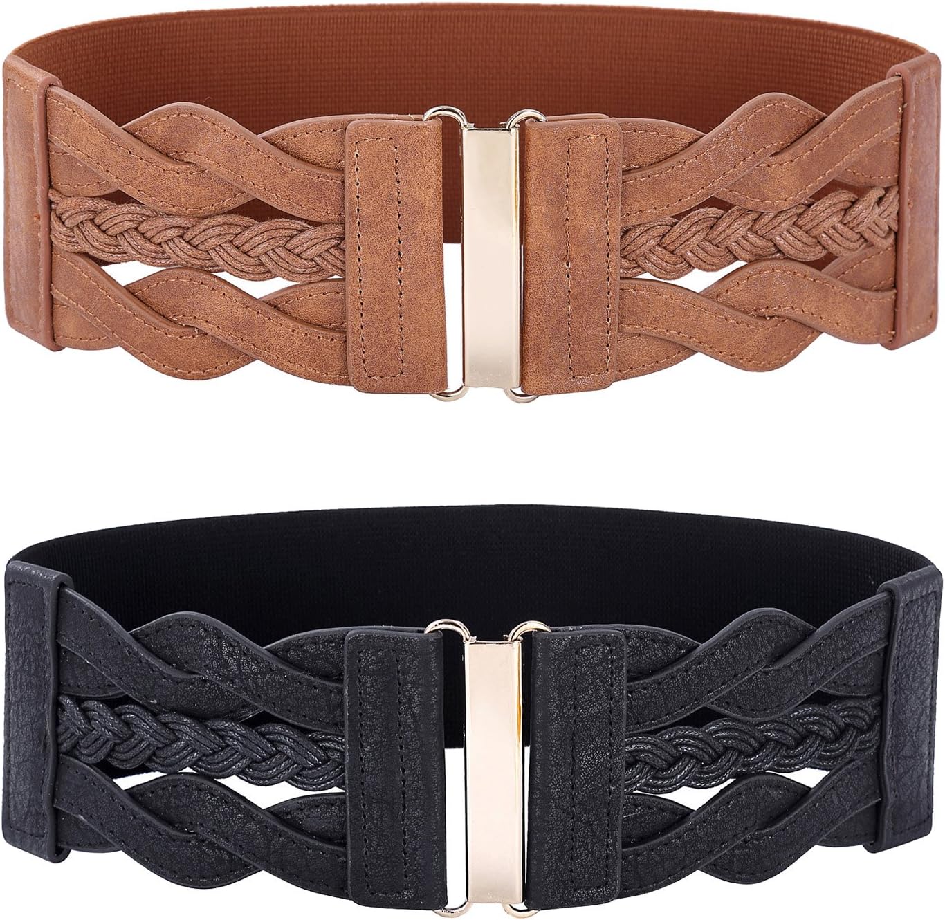 Grace Karin Women's Elastic Wide Belts Vintage Stretchy Belt Retro