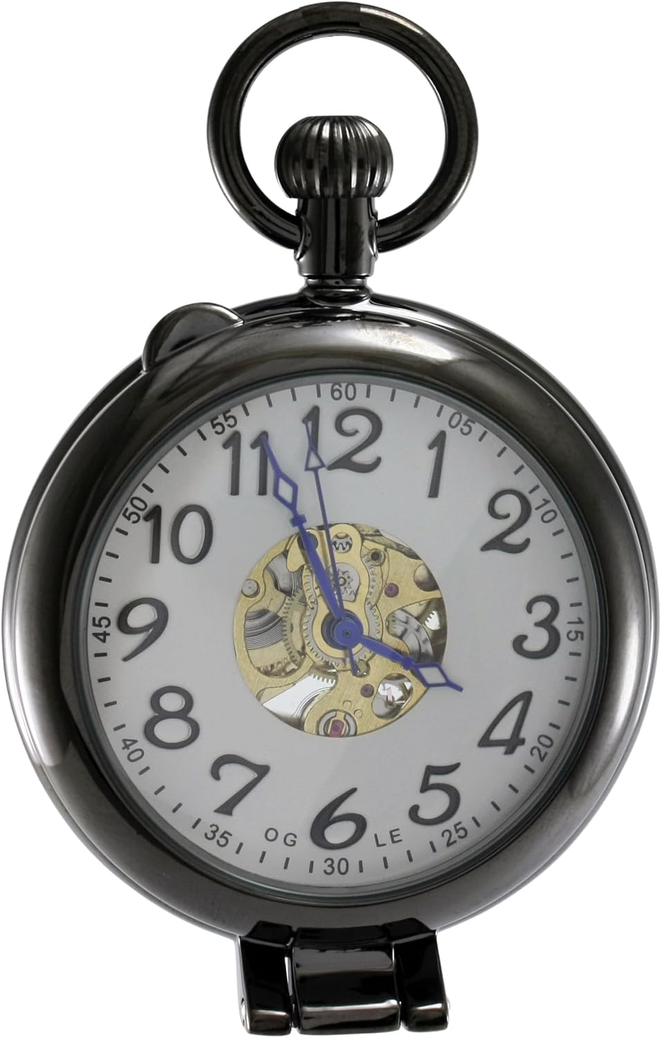 Waterproof Silver Skeleton Half-Hunter Pocket Watch Secondary image