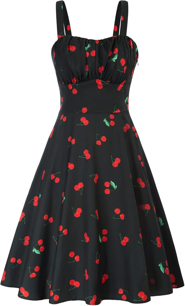 Belle Poque Womens Vintage A-line Midi Cocktail Party Dress