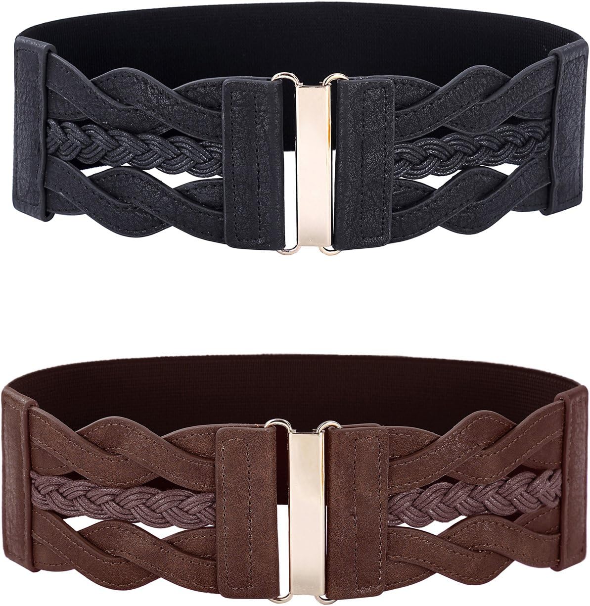 Grace Karin Women's Elastic Wide Belts Vintage Stretchy Belt Retro