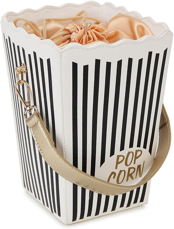 Popcorn Purse Novelty Fun Shaped Crossbody Bag for Women