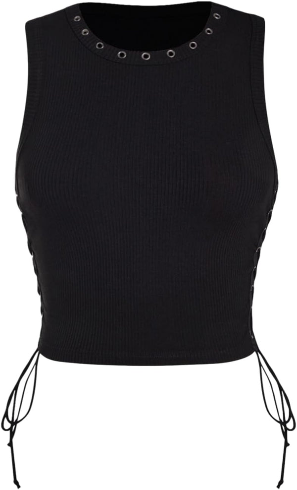 SOLY HUX Women's Tank Tops Y2K Summer Going Out Crop Top Concert Outfits