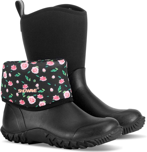 Women’s Boots Rubber Rain Boots For Women Waterproof Mud Boot