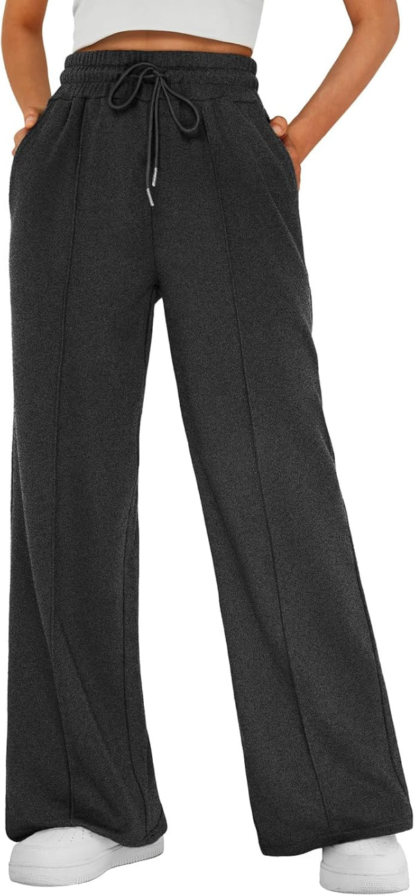 Womens Wide Leg Sweatpants Baggy Lounge Travel Pants Fall