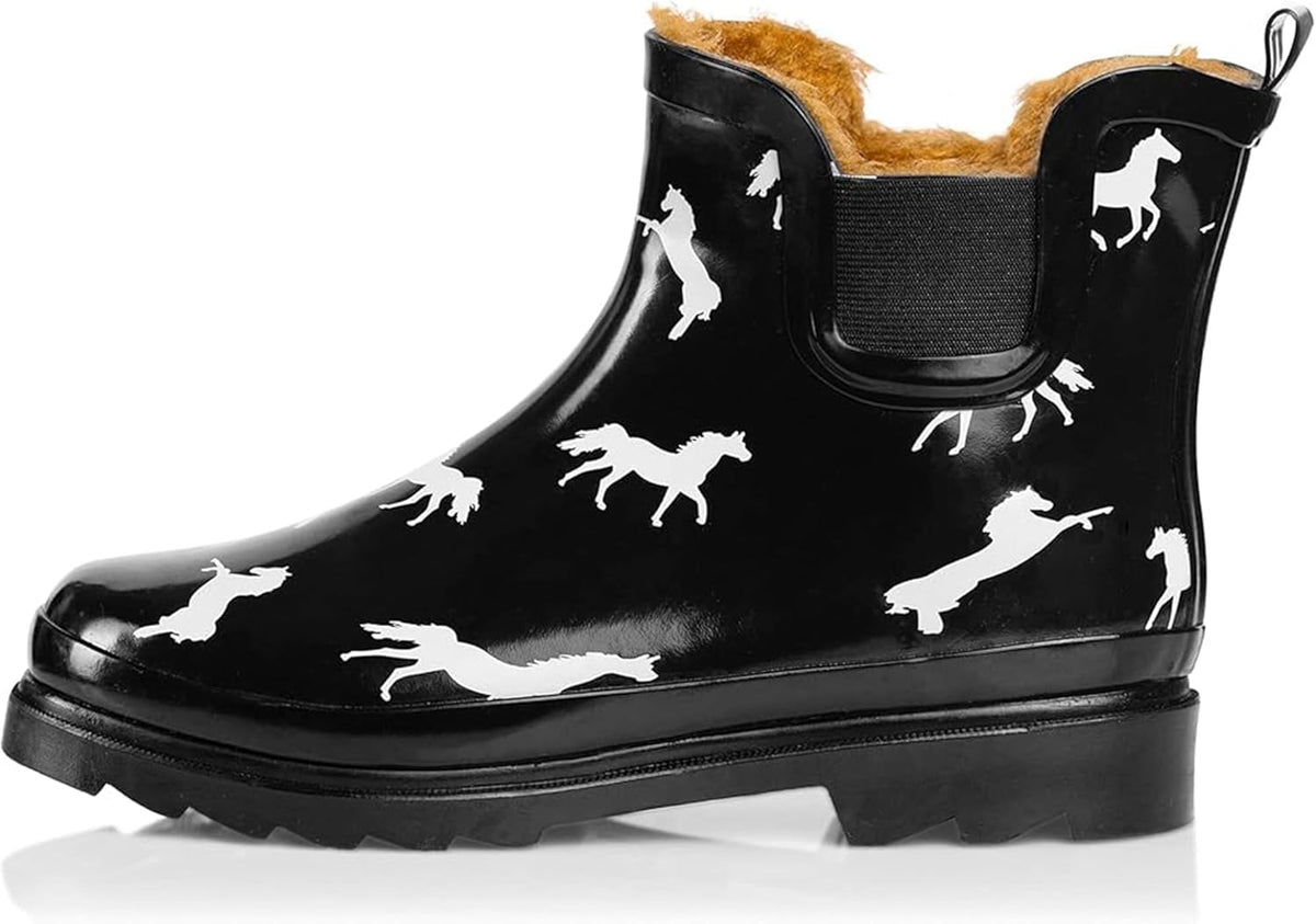Womens Ankle Rain Boots - Ladies Waterproof Winter Spring