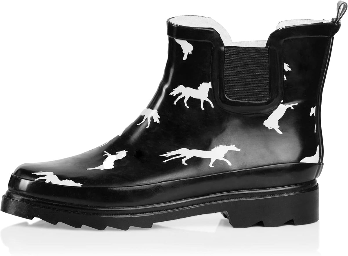 Womens Ankle Rain Boots - Ladies Waterproof Winter Spring