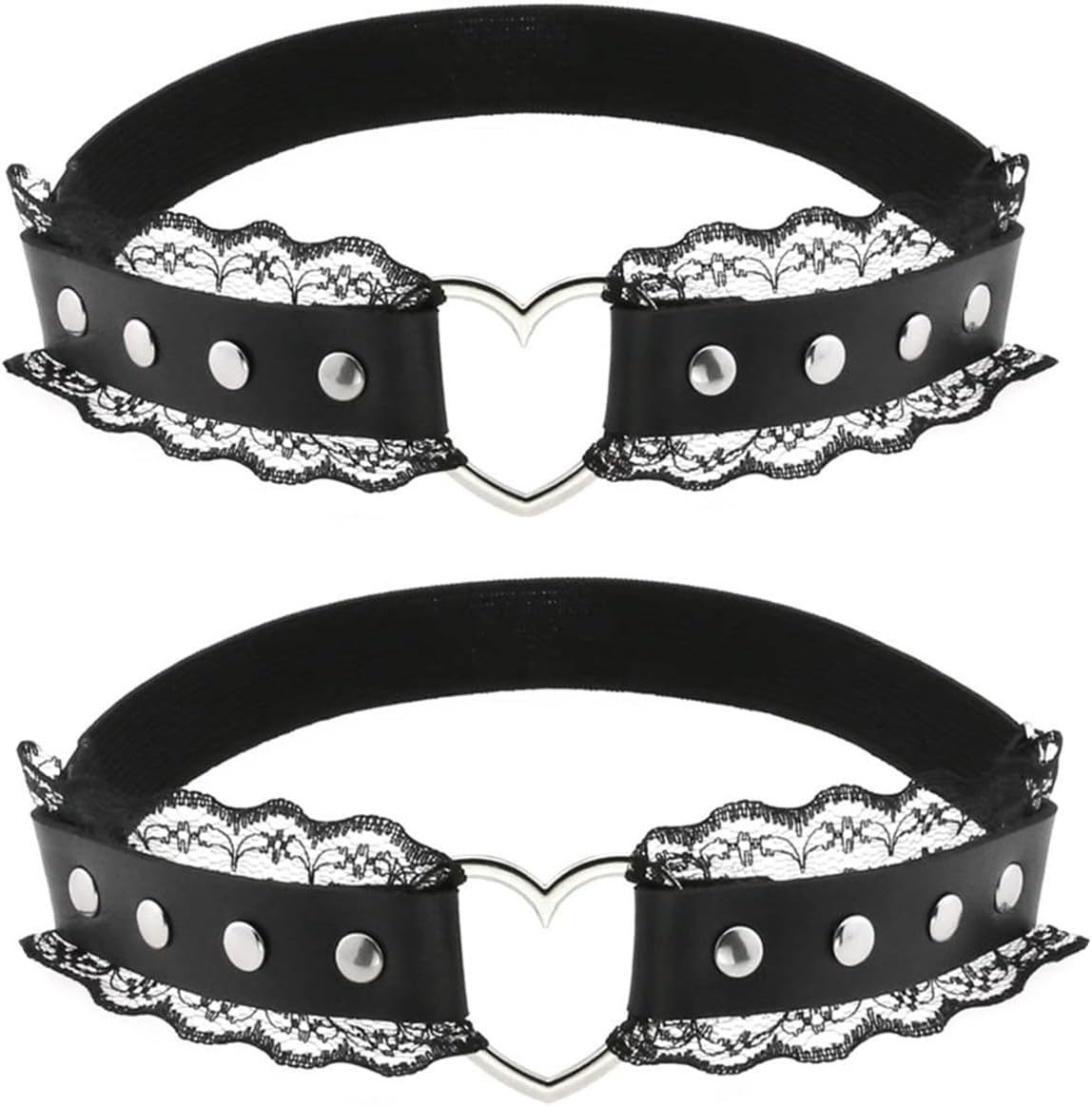 Outman Adjustable 2 Rows Leg Harness Garter Belt Punk Thigh Ring Garter