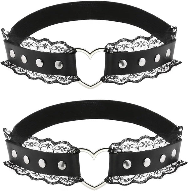 Outman Adjustable 2 Rows Leg Harness Garter Belt Punk Thigh Ring Garter