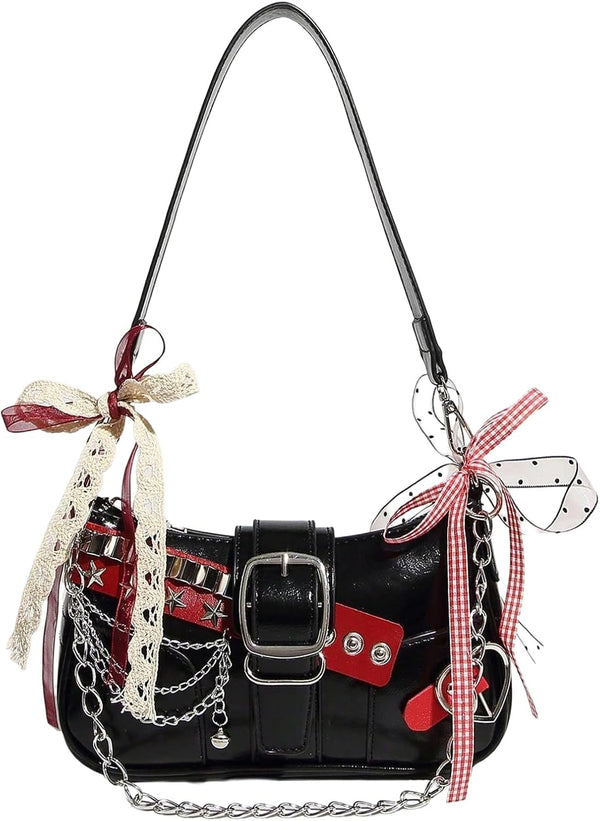 Women's Y2K Star Embroidery Shoulder Bag