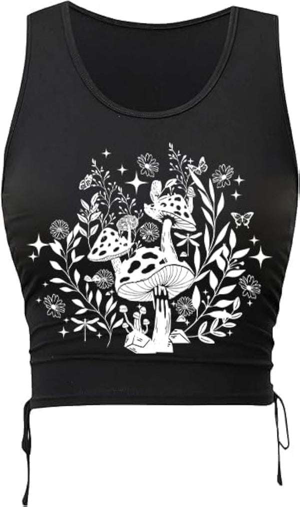 Remidoo Crop Tops for Women Casual Cropped Tank Top Summer Sleeveless Shirts