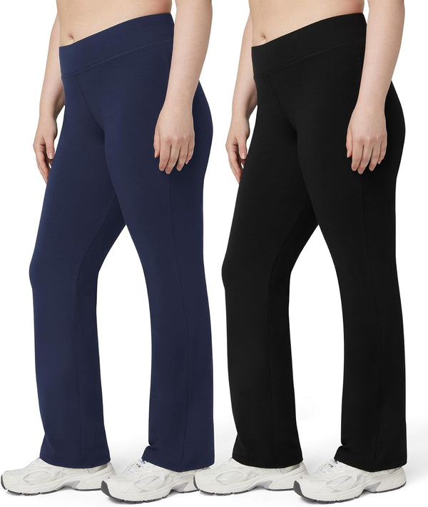 No Nonsense Lounge Yoga Pants For Women, Flared Cotton Leggings