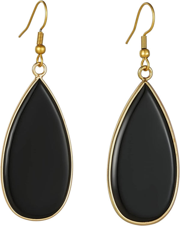 Boho Natural Stone Dangle Drop Earrings
