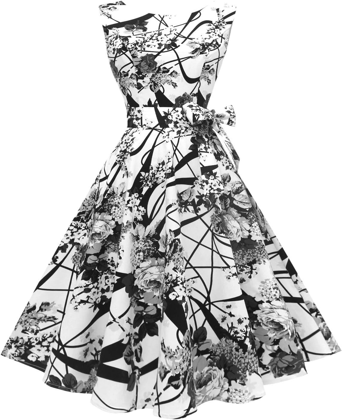 Sleeveless Vintage 1950s Cocktail Dress