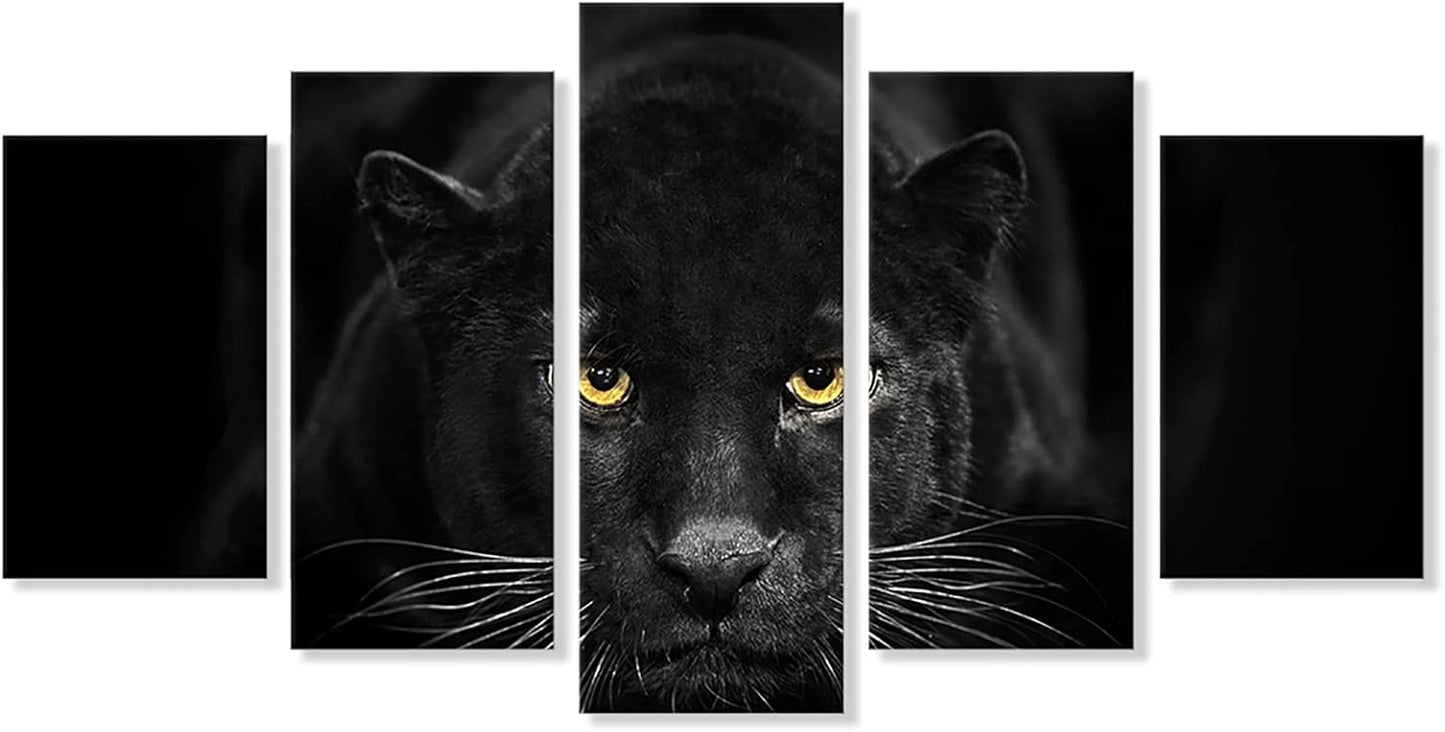 Black Panther 5-Piece Modern Canvas Wall Art