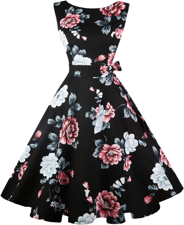 Sleeveless Vintage 1950s Cocktail Dress