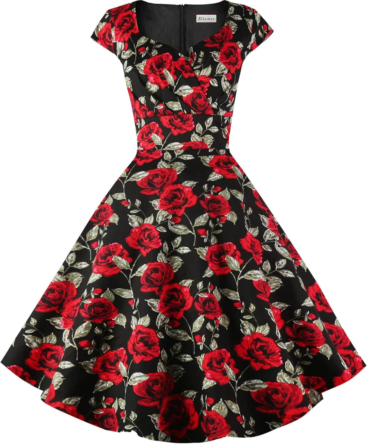 1950s Retro Vintage Elegant Dress with Pockets