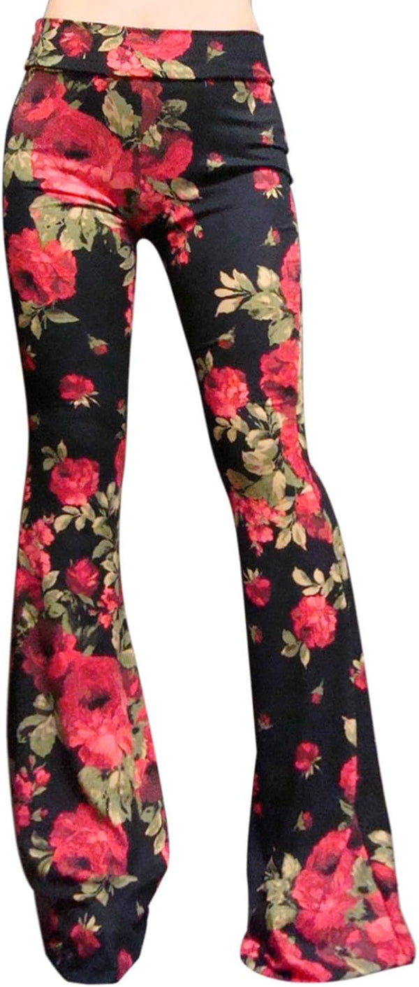Women's High Waist Wide Leg Long Palazzo Bell Bottom