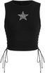 SOLY HUX Women's Tank Tops Y2K Summer Going Out Crop Top Concert Outfits