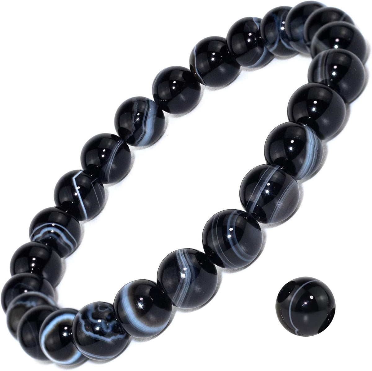 Natural Gemstone Stretch Elastic Bracelet