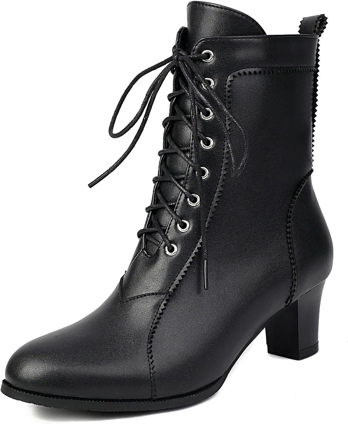Uniquelly Women Vintage Victorian Boots Lace Up Ankle Boots