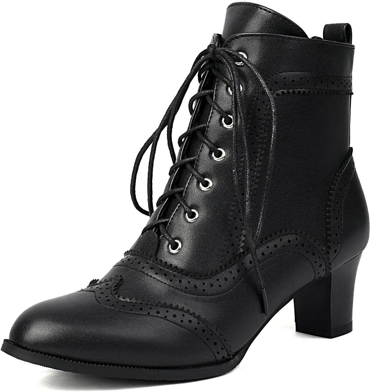 Uniquelly Women Vintage Victorian Boots Lace Up Ankle Boots