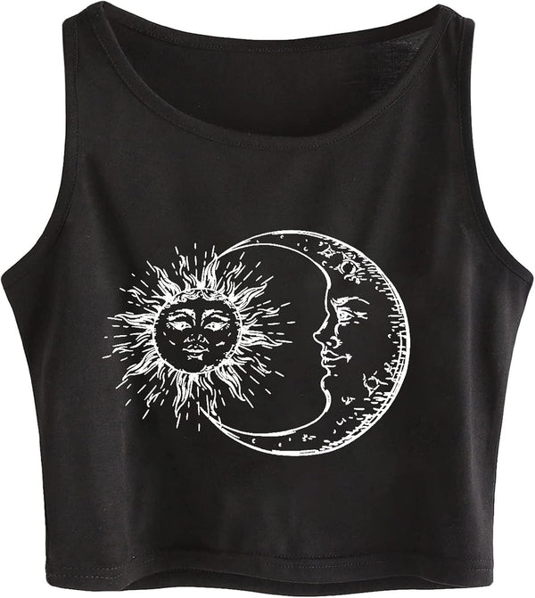 Remidoo Crop Tops for Women Casual Cropped Tank Top Summer Sleeveless Shirts