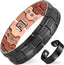 Copper Bracelet for Men-3X Strength Magnetic Bracelet-Ring Set