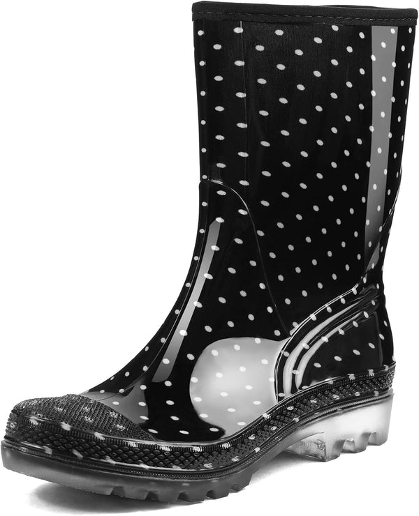 Women's Wide Calf Waterproof Rain Boots – Seamless Pvc Boots