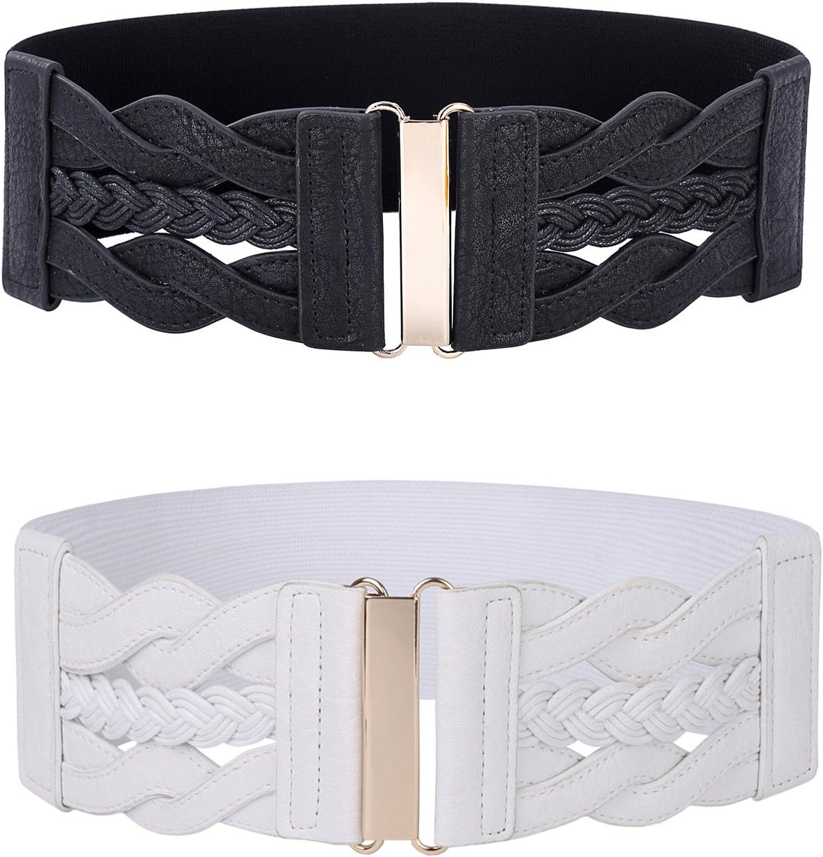 Grace Karin Women's Elastic Wide Belts Vintage Stretchy Belt Retro