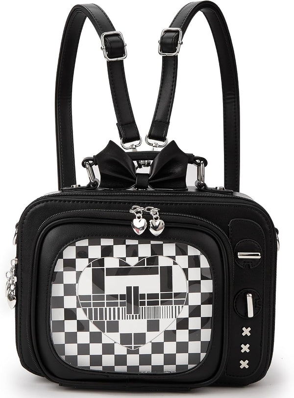 TV-Shaped Ita Bag Backpack — Cute Pin Display