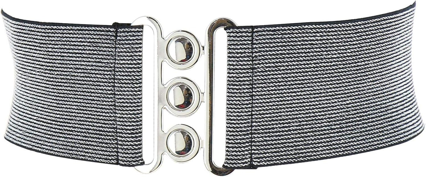Wide Waist Elasticated Woman Belt Made In France, Gloria