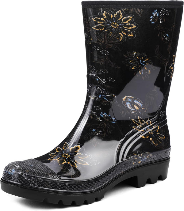 Women's Wide Calf Waterproof Rain Boots – Seamless Pvc Boots