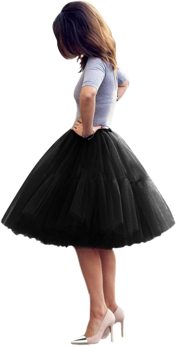 BABYONLINE D.R.E.S.S. Women Tutu Skirt Knee Tulle Skirt Petticoat Skirts Crinoline Rockabilly Tutu Skirts Slip