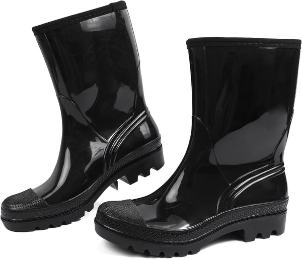 Women's Wide Calf Waterproof Rain Boots – Seamless Pvc Boots