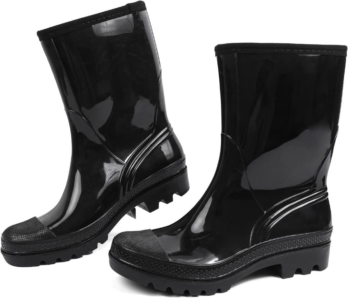 Women's Wide Calf Waterproof Rain Boots – Seamless Pvc Boots